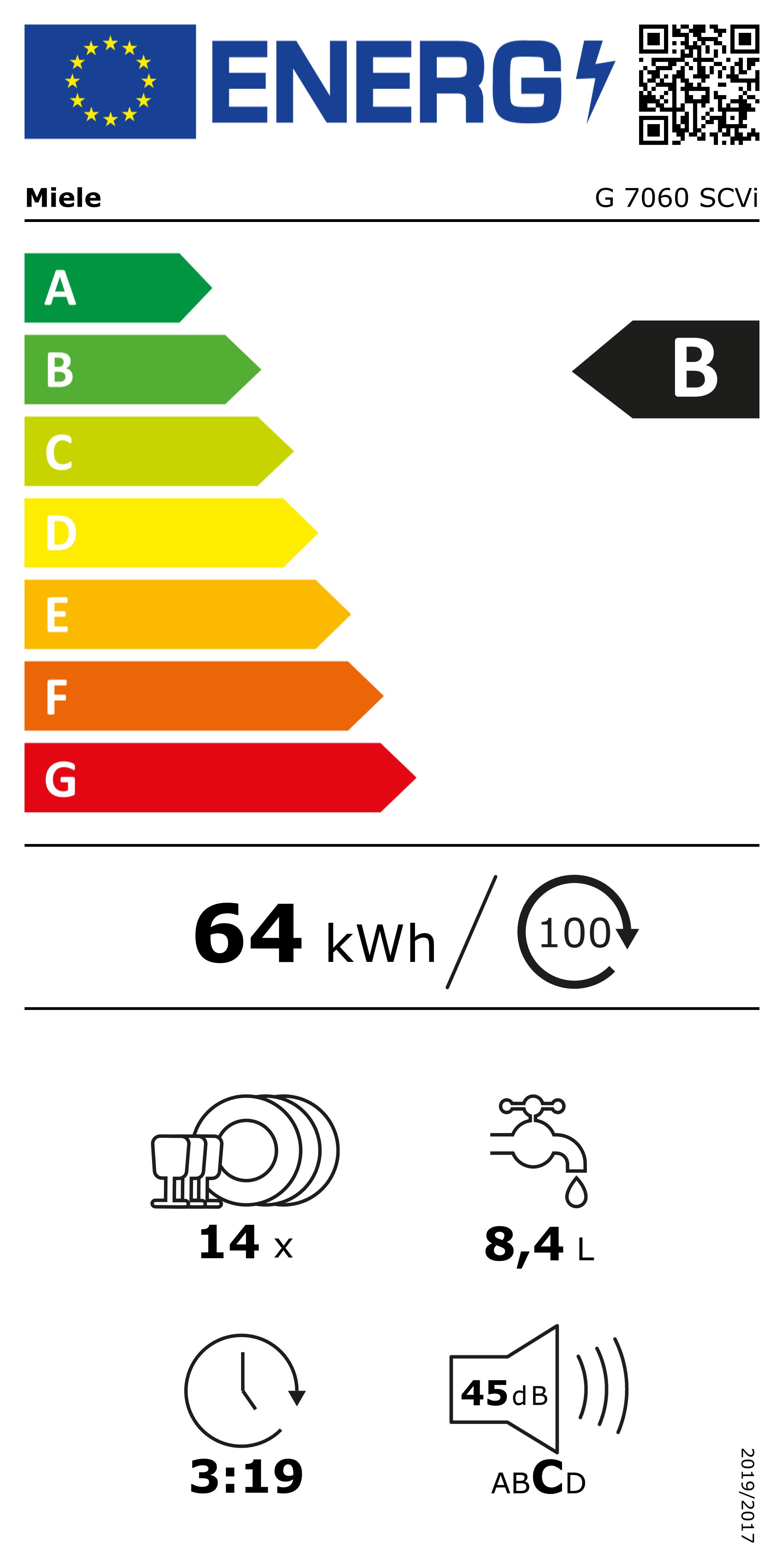 MIELE G7060SCVIRVSMER vaatwasser volledig integreerbaar