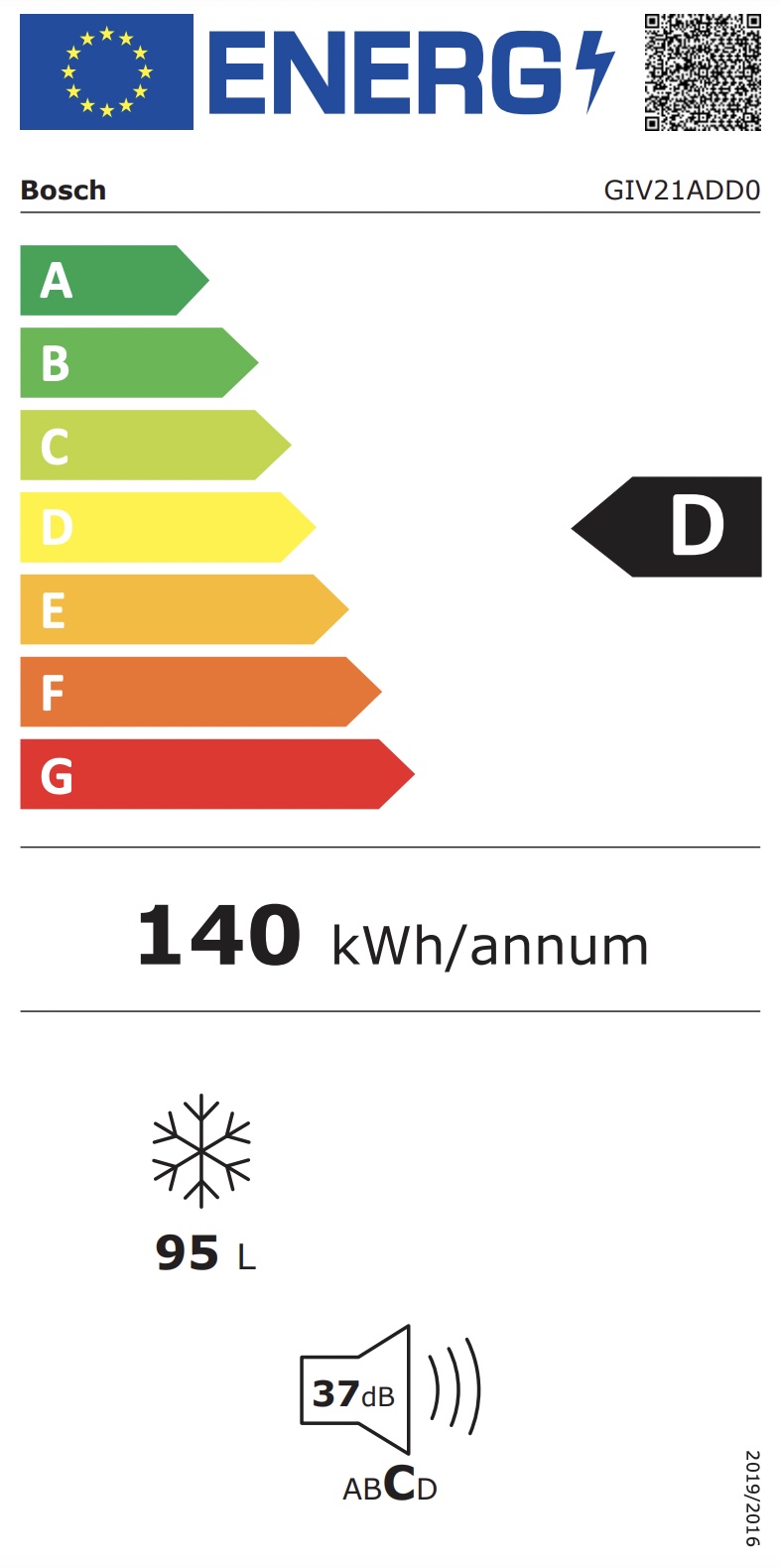BOSCH GIV21ADD0 SERIE 6 inbouw vriezer - 88cm BOSCH GIV21ADD0 SERIE 6 inbouw vriezer - 88cm