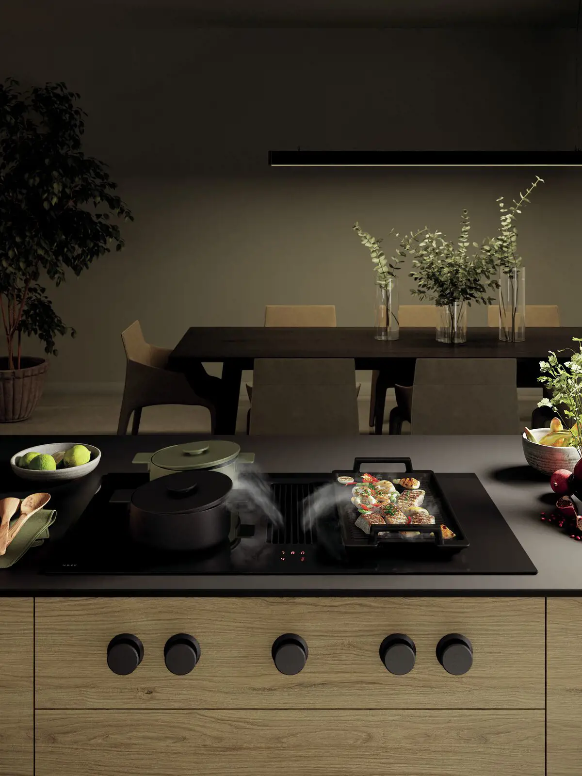 NOVY 1866 kookplaat met afzuiging - 90cm NOVY 1866 kookplaat met afzuiging - 90cm