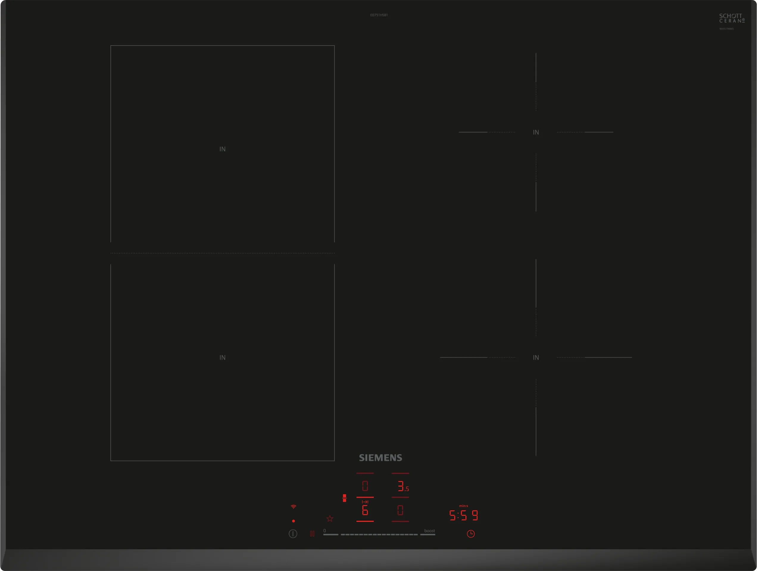 SIEMENS ED751HSB1E IQ500 inductiekookplaat - 70cm