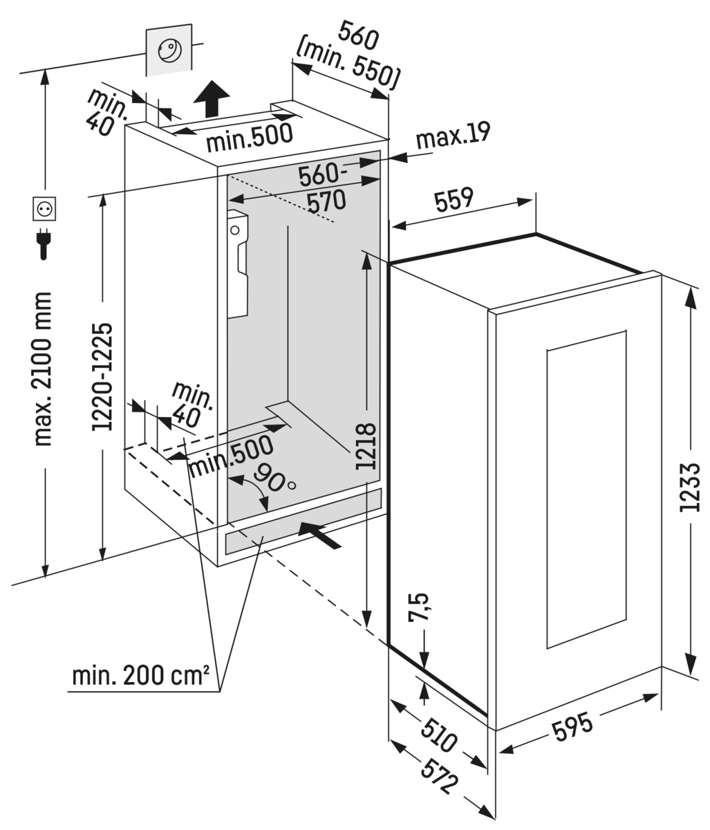 LIEBHERR EWTGB238326 integreerbare wijnklimaatkast LIEBHERR EWTGB238326 integreerbare wijnklimaatkast