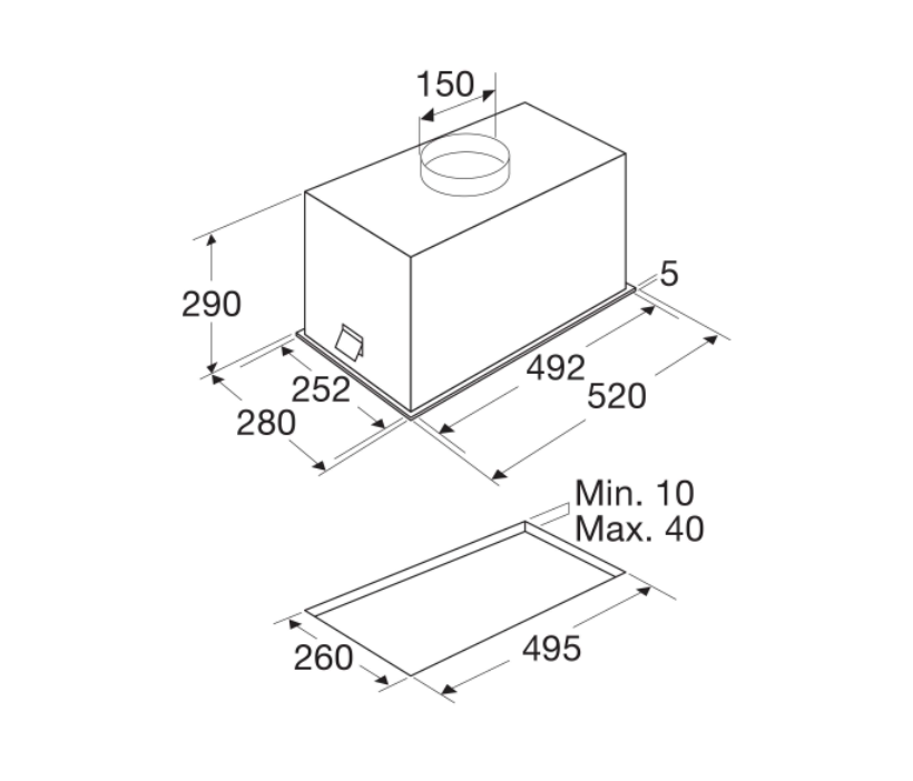 ATAG WU50311BM inbouwgroep - 50cm ATAG WU50311BM inbouwgroep - 50cm