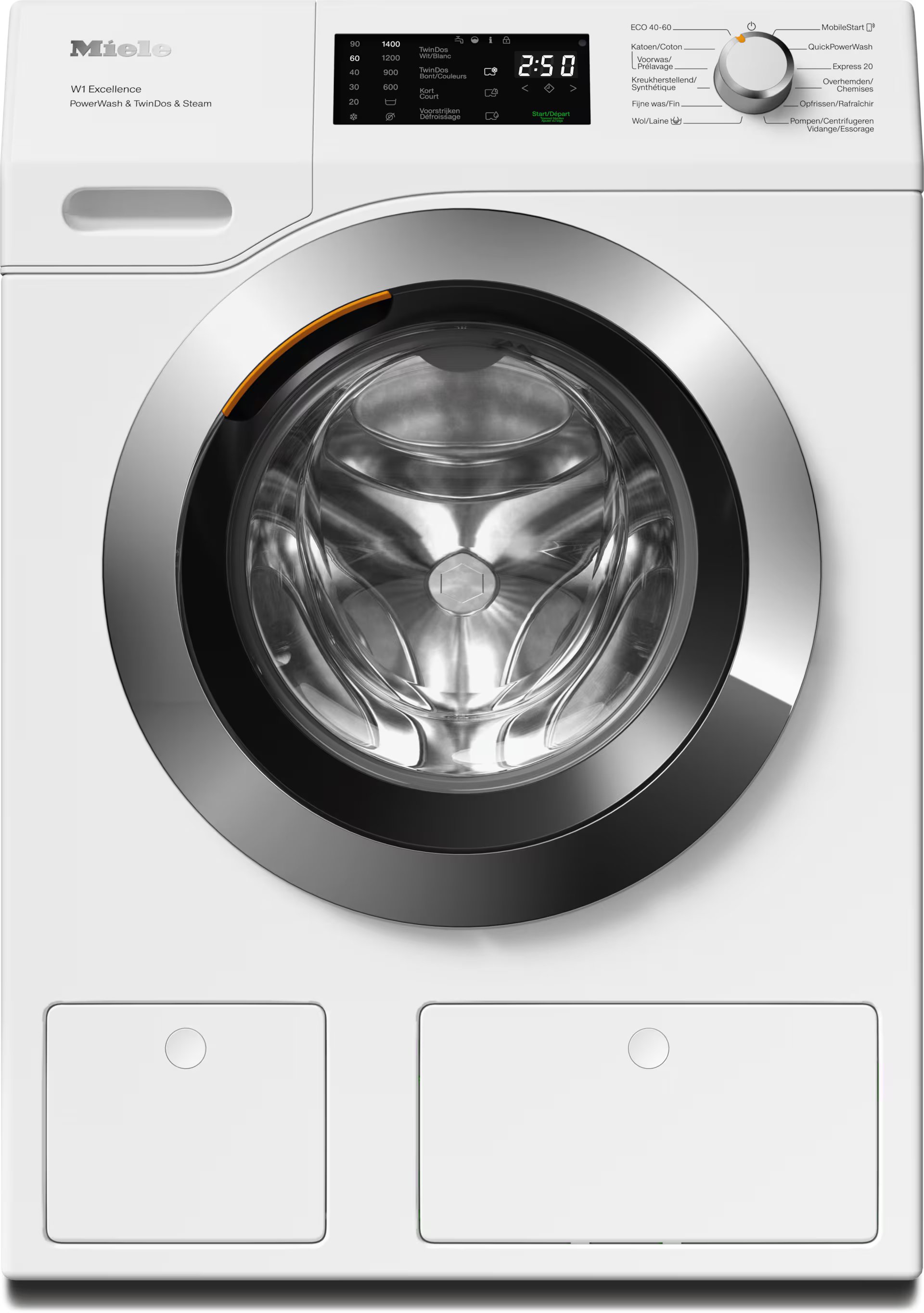 MIELE WEG895WPS CHROME EDITION wasmachine MIELE WEG895WPS CHROME EDITION wasmachine