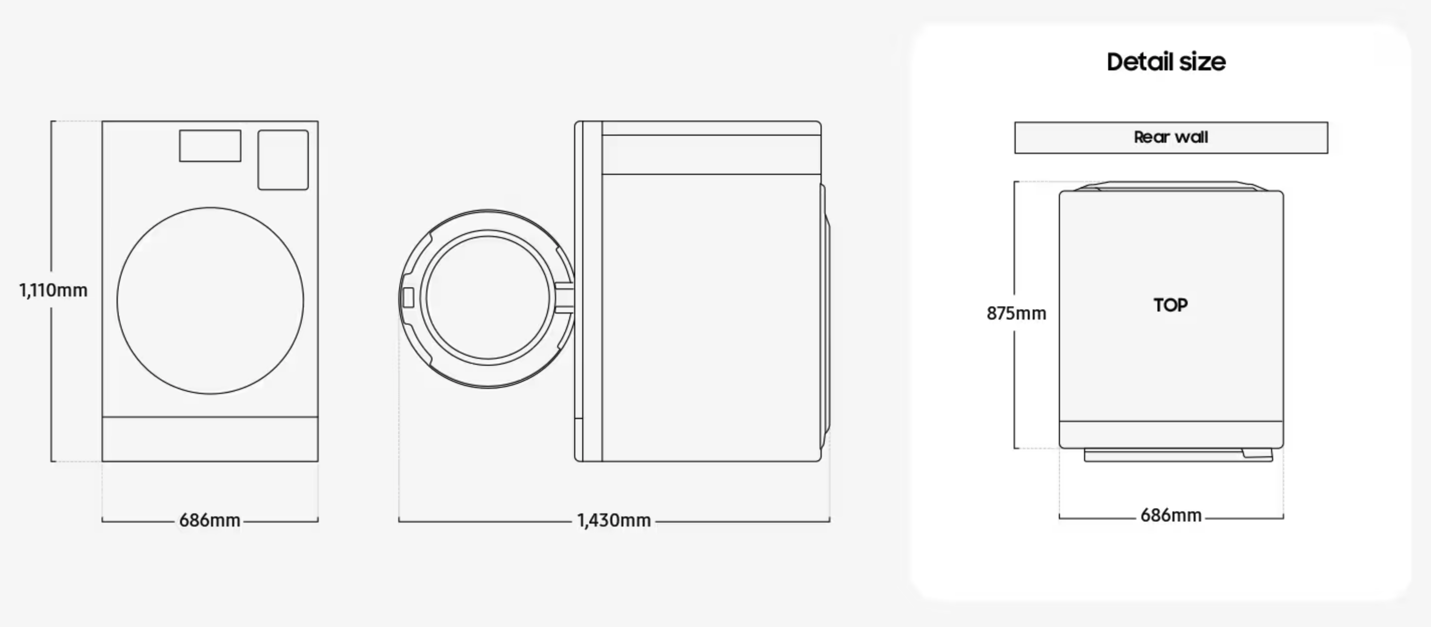 SAMSUNG WD18DB8995BZT2 was- droogcombinatie SAMSUNG WD18DB8995BZT2 was- droogcombinatie