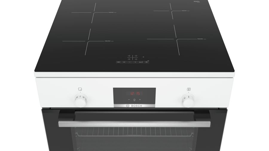 BOSCH HLR390020 SERIE 4 fornuis met inductie kookplaat - 60cm BOSCH HLR390020 SERIE 4 fornuis met inductie kookplaat - 60cm