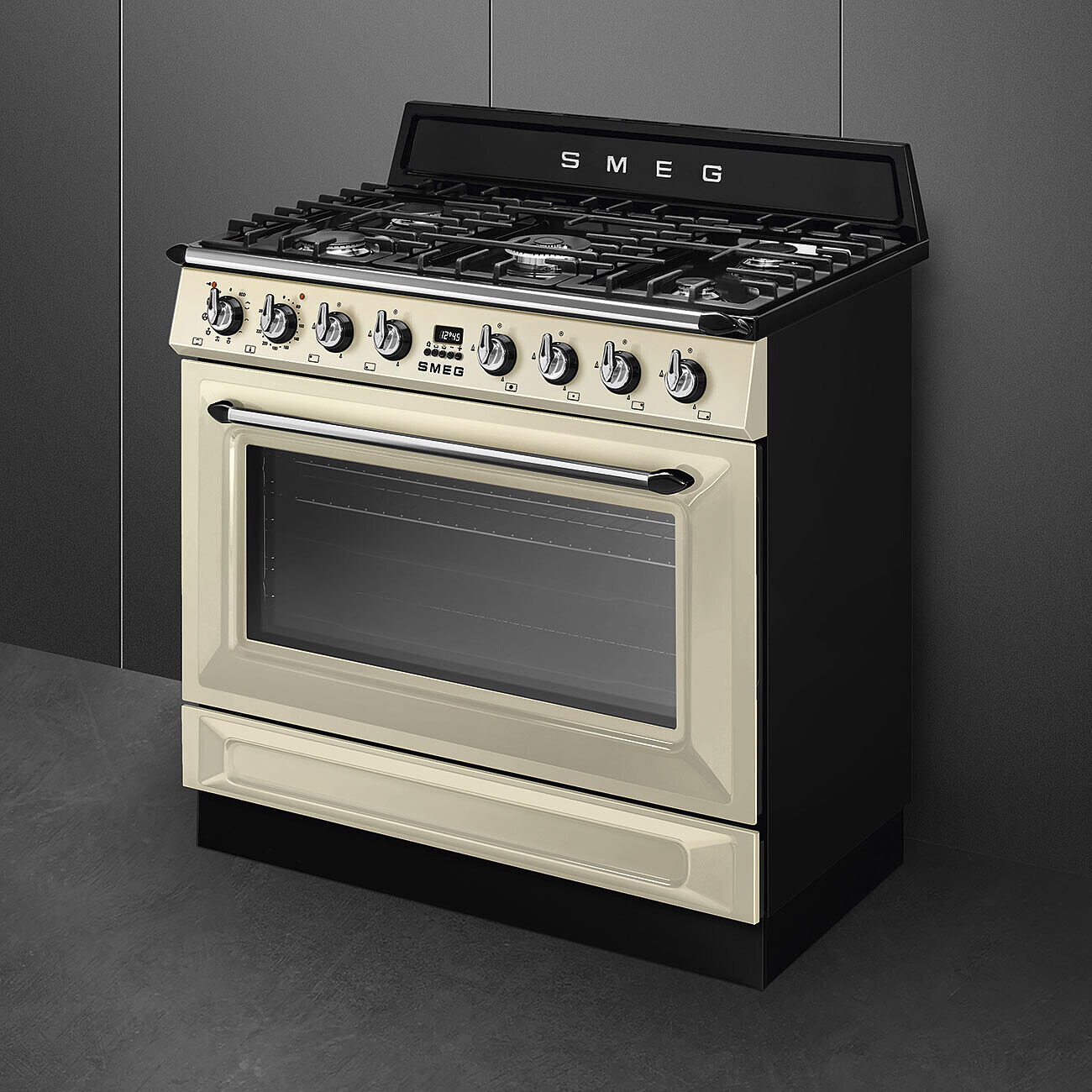 SMEG TR90GPP fornuis met gaskookplaat - 90cm