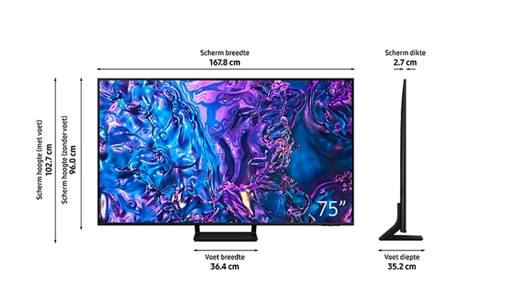 SAMSUNG QE75Q70DATXXN televisie 4K UHD - 75"