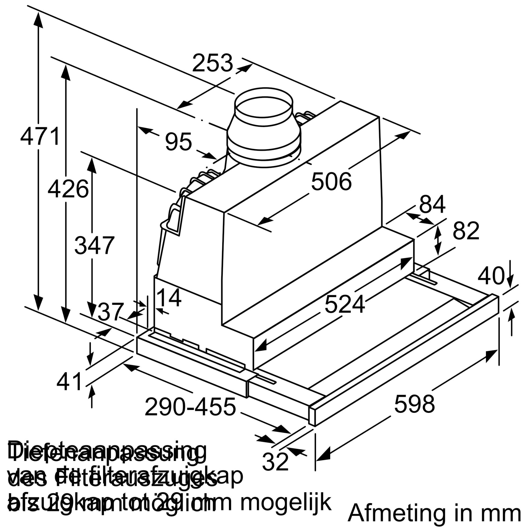 BOSCH DFS067K51 SERIE 8 telescopische dampkap - 60cm