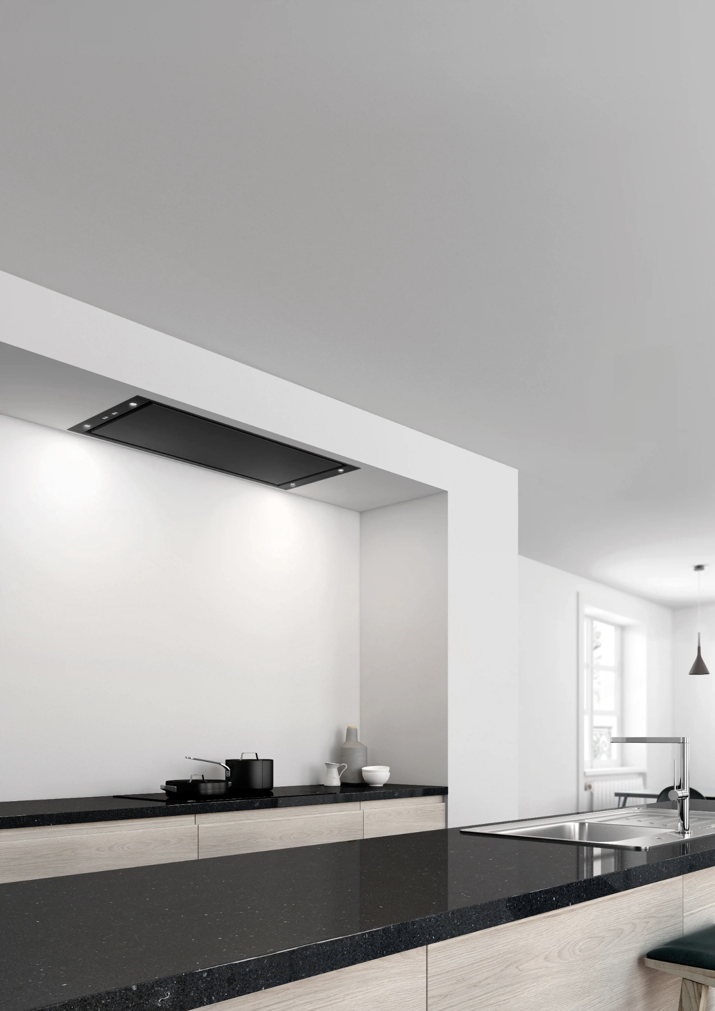 NOVY 6812 Pureline Compact plafonddampkap - 90cm NOVY 6812 Pureline Compact plafonddampkap - 90cm