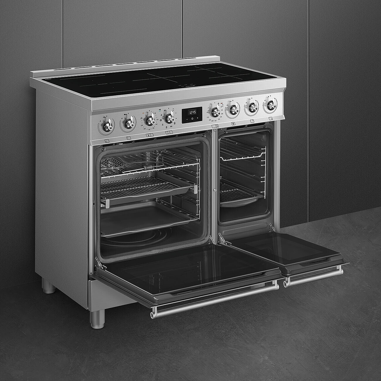 SMEG C92IPX2 fornuis met inductie kookplaat - 90cm SMEG C92IPX2 fornuis met inductie kookplaat - 90cm
