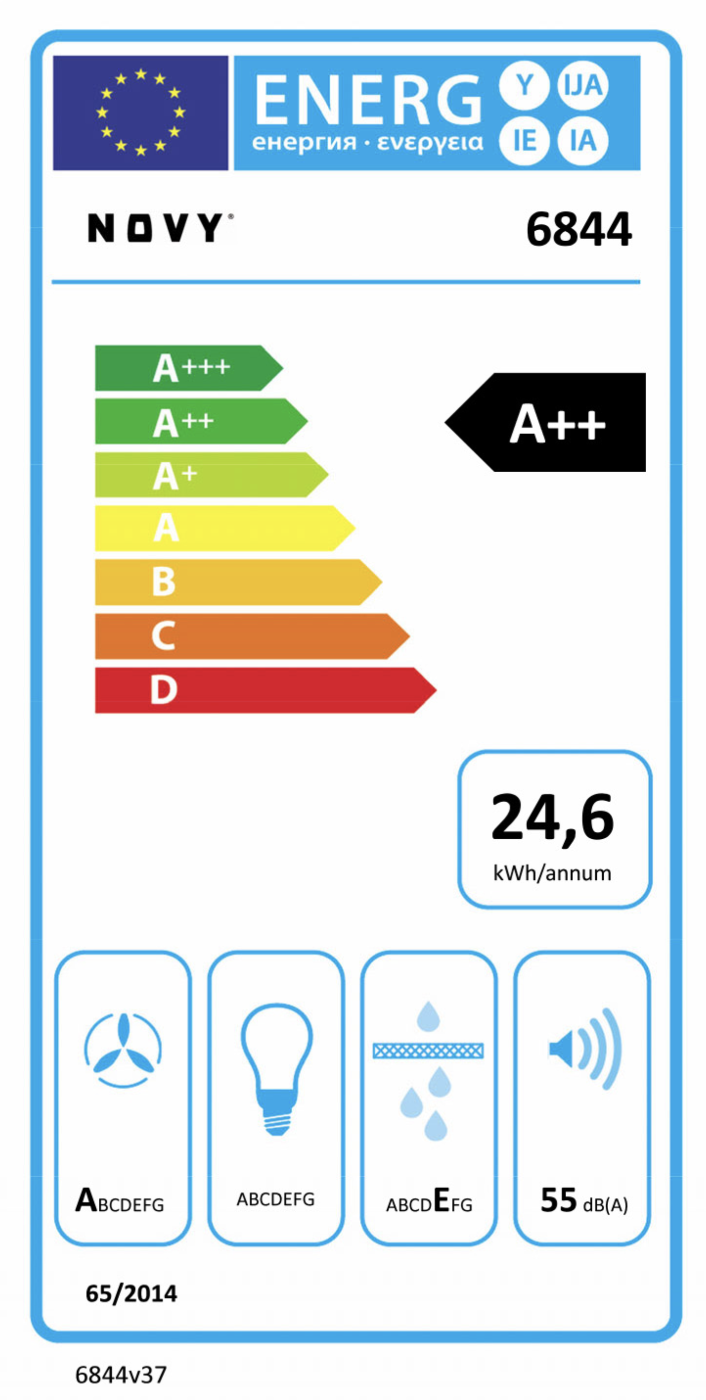 NOVY 6844 Pureline plafonddampkap - 120cm NOVY 6844 Pureline plafonddampkap - 120cm
