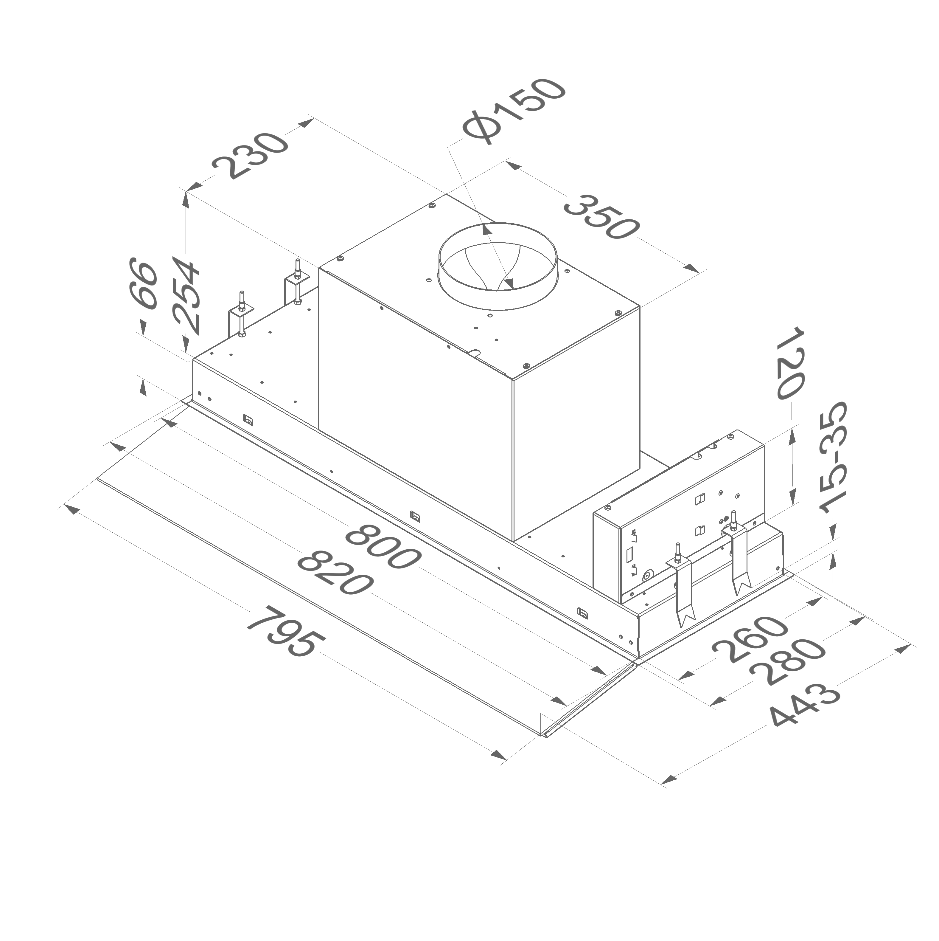 NOVY 686 Fusion telescopische dampkap - 90cm NOVY 686 Fusion telescopische dampkap - 90cm