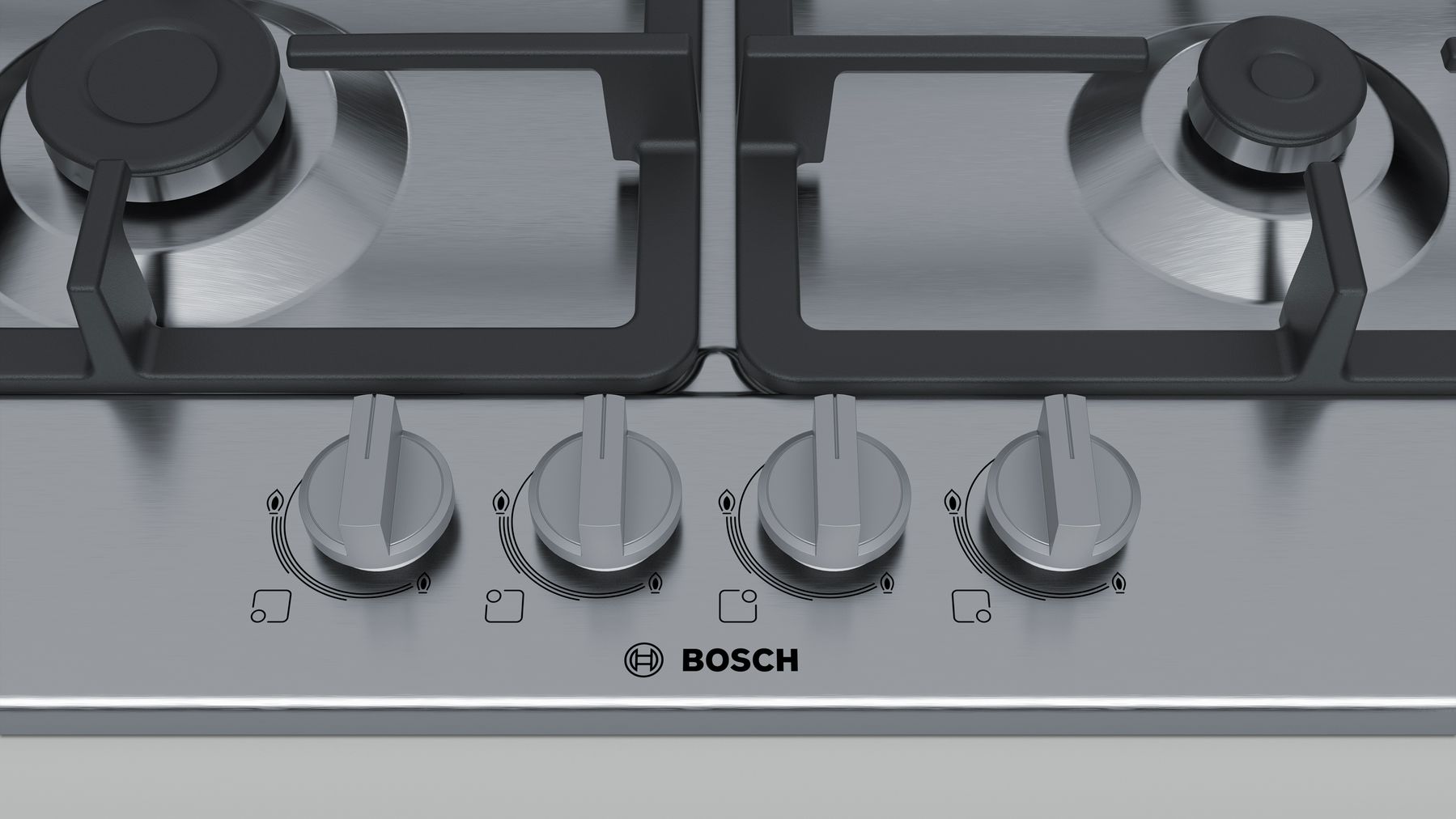 BOSCH PGP6B5B90 SERIE 4 gaskookplaat - 60cm BOSCH PGP6B5B90 SERIE 4 gaskookplaat - 60cm