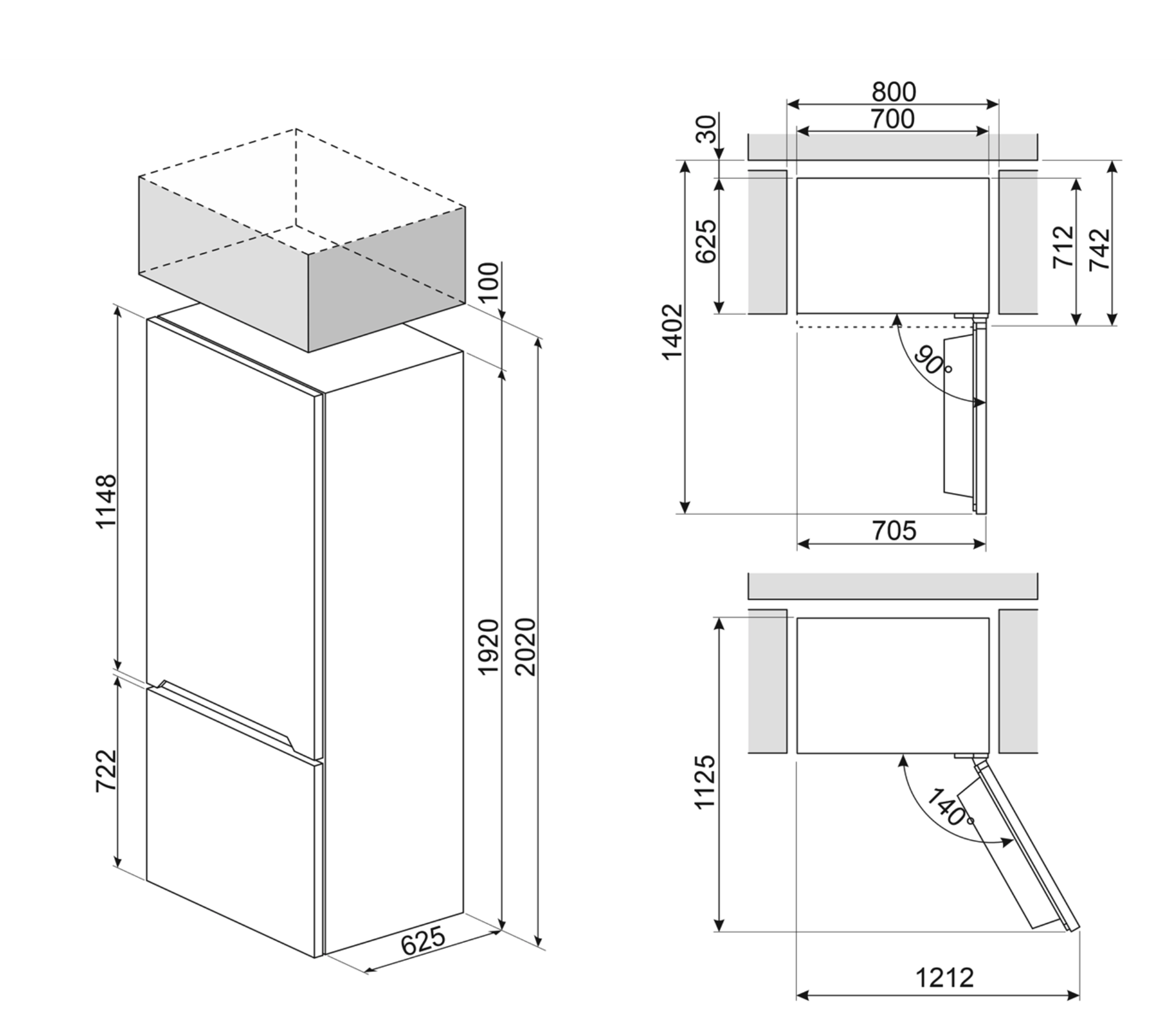 SMEG VRIJSTAAND ERT FC48KDND vrijstaande koel-/vriescombinatie - 192cm SMEG VRIJSTAAND ERT FC48KDND vrijstaande koel-/vriescombinatie - 192cm