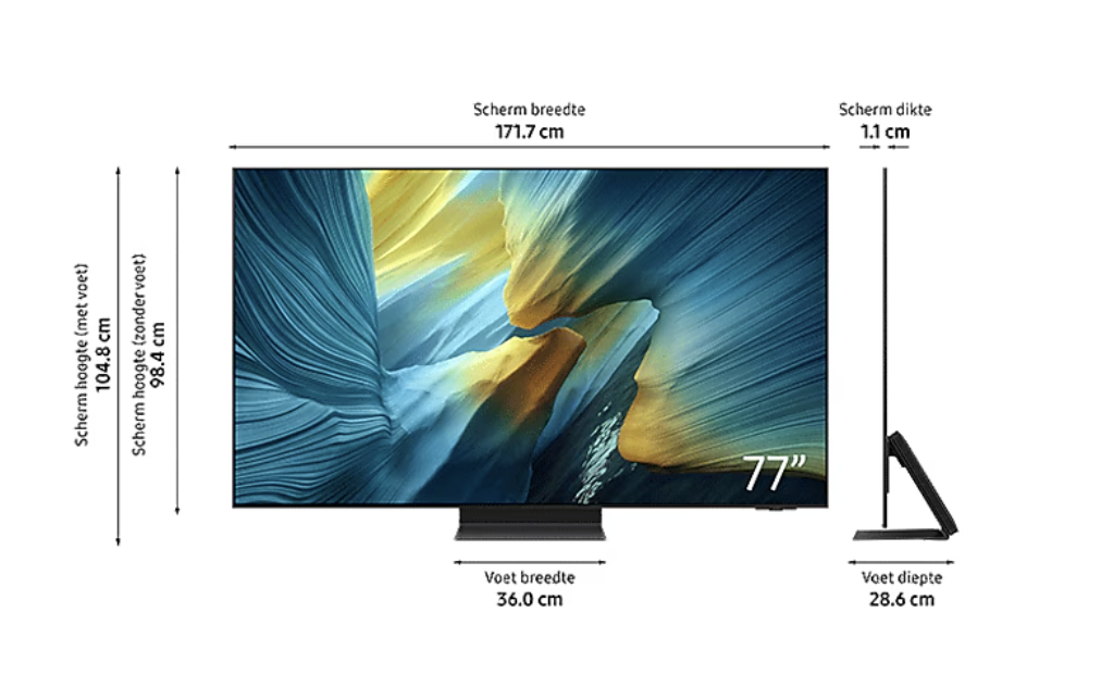 SAMSUNG QE77S95FATXXN televisie 4K UHD - 77" SAMSUNG QE77S95FATXXN televisie 4K UHD - 77"