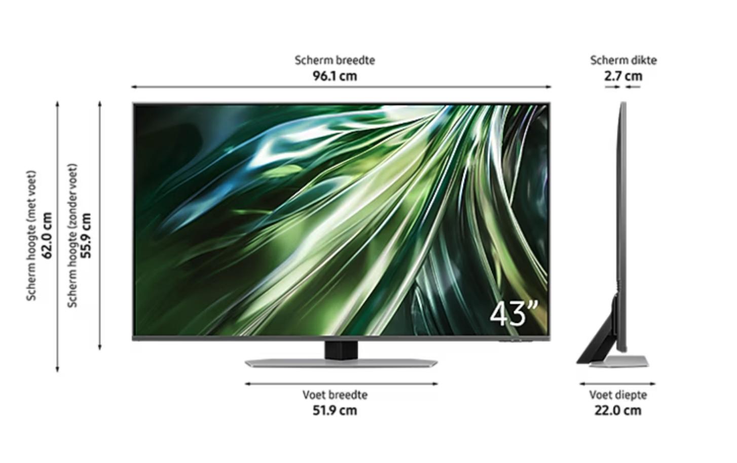 SAMSUNG QE43QN93DATXXN televisie 4K UHD - 43"