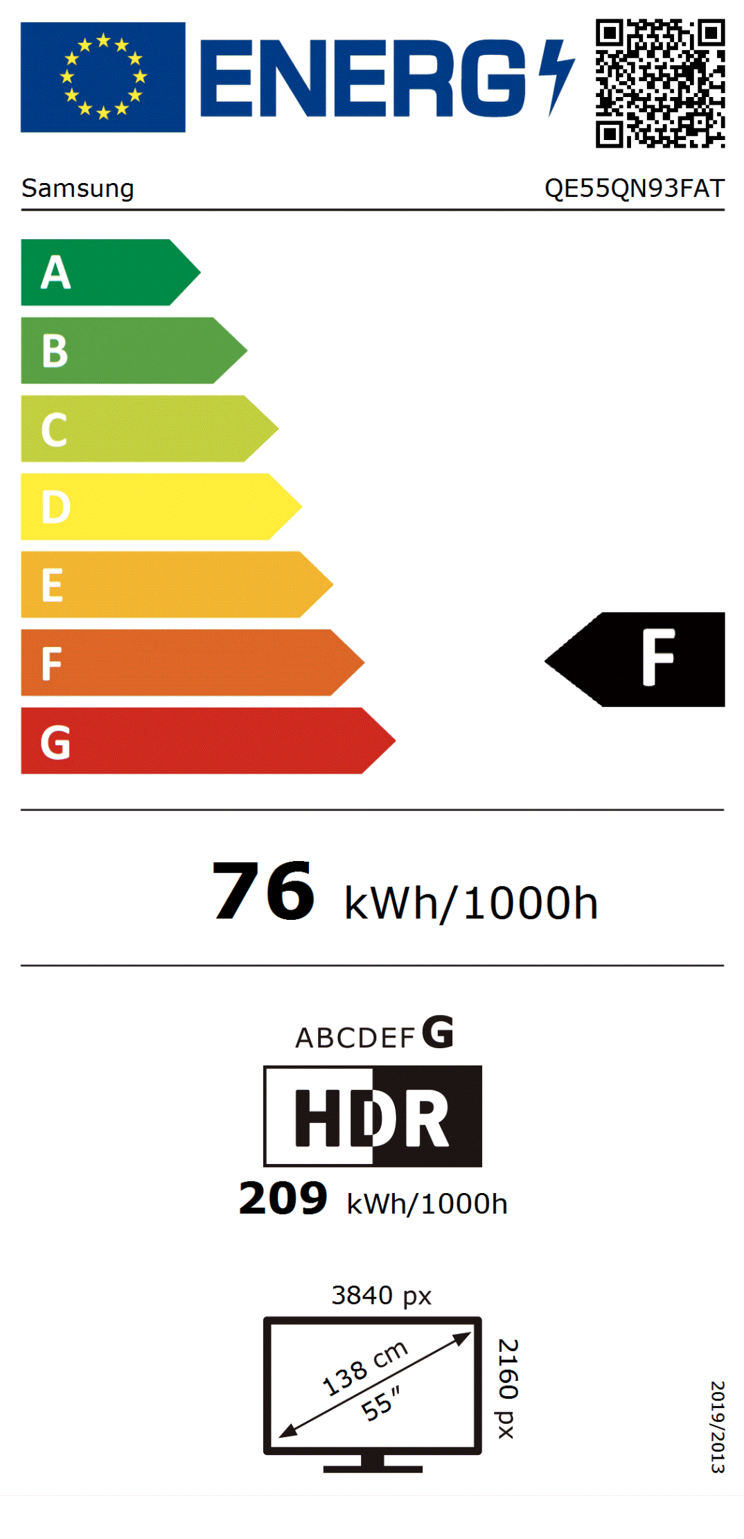 SAMSUNG QE55QN93FATXXN televisie 4K UHD - 55''