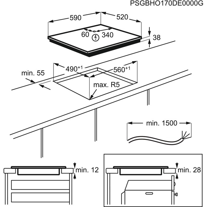AEG HK634030FB 3000 vitrokeramische kookplaat - 60cm AEG HK634030FB 3000 vitrokeramische kookplaat - 60cm