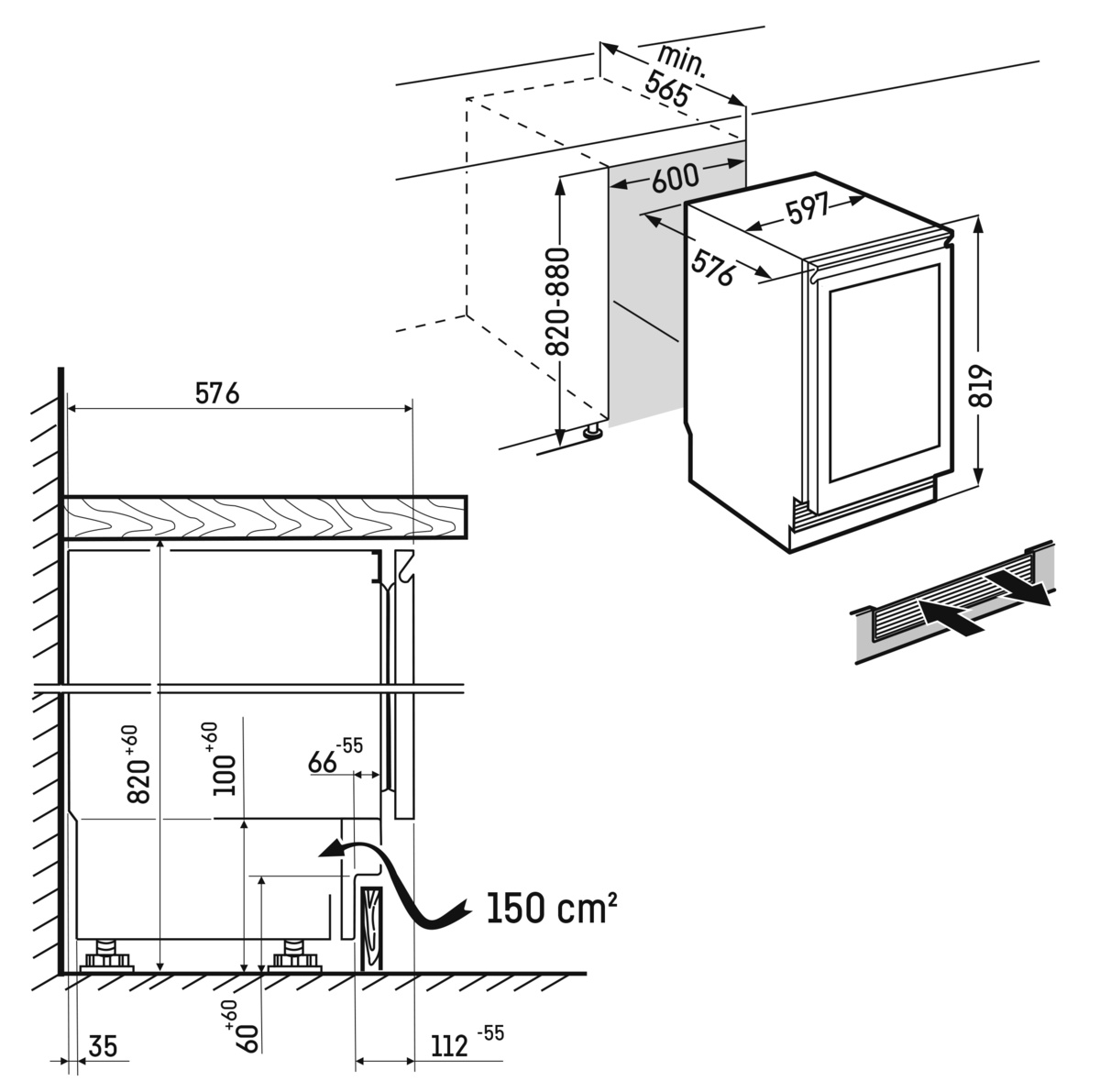 LIEBHERR UWGB363220 onderbouw wijnkoelkast LIEBHERR UWGB363220 onderbouw wijnkoelkast