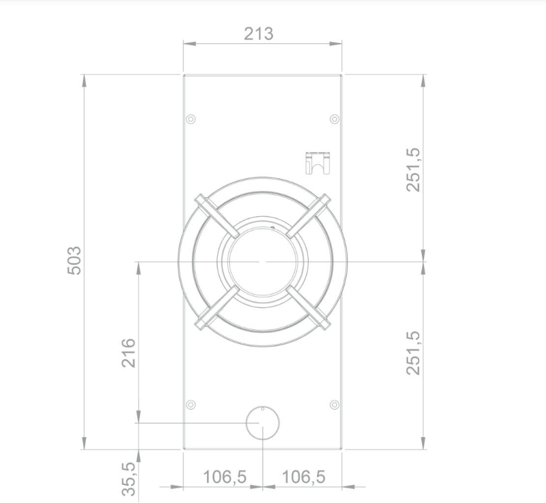 NOVY 56002 gaskookplaat - domino NOVY 56002 gaskookplaat - domino