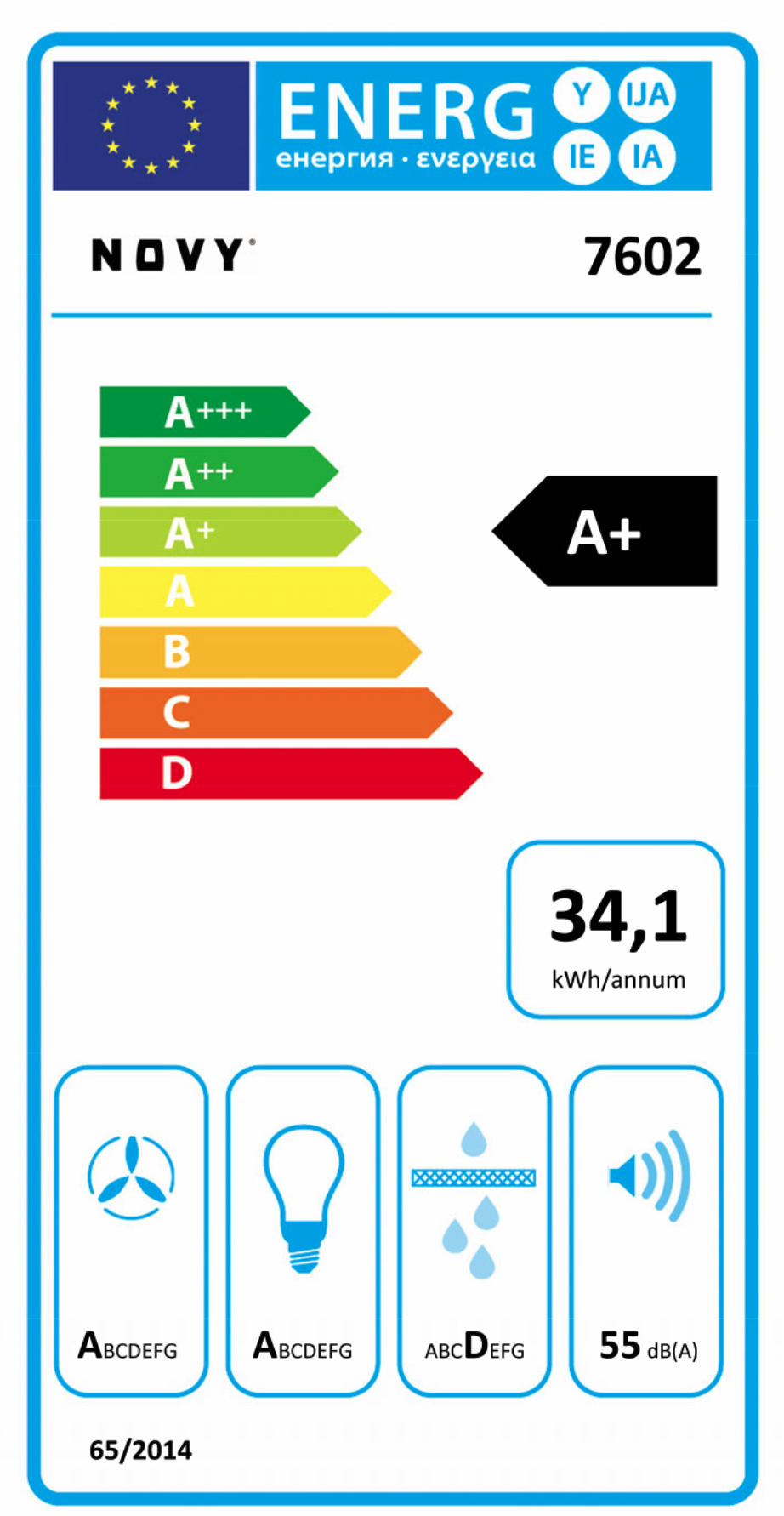 NOVY 7602 Flatline wandschouwdampkap - 90cm NOVY 7602 Flatline wandschouwdampkap - 90cm