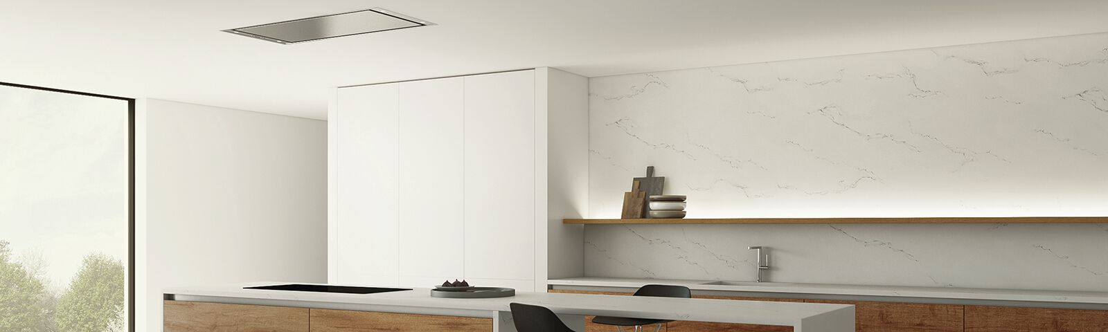 NOVY 6843 Pureline plafonddampkap - 120cm NOVY 6843 Pureline plafonddampkap - 120cm