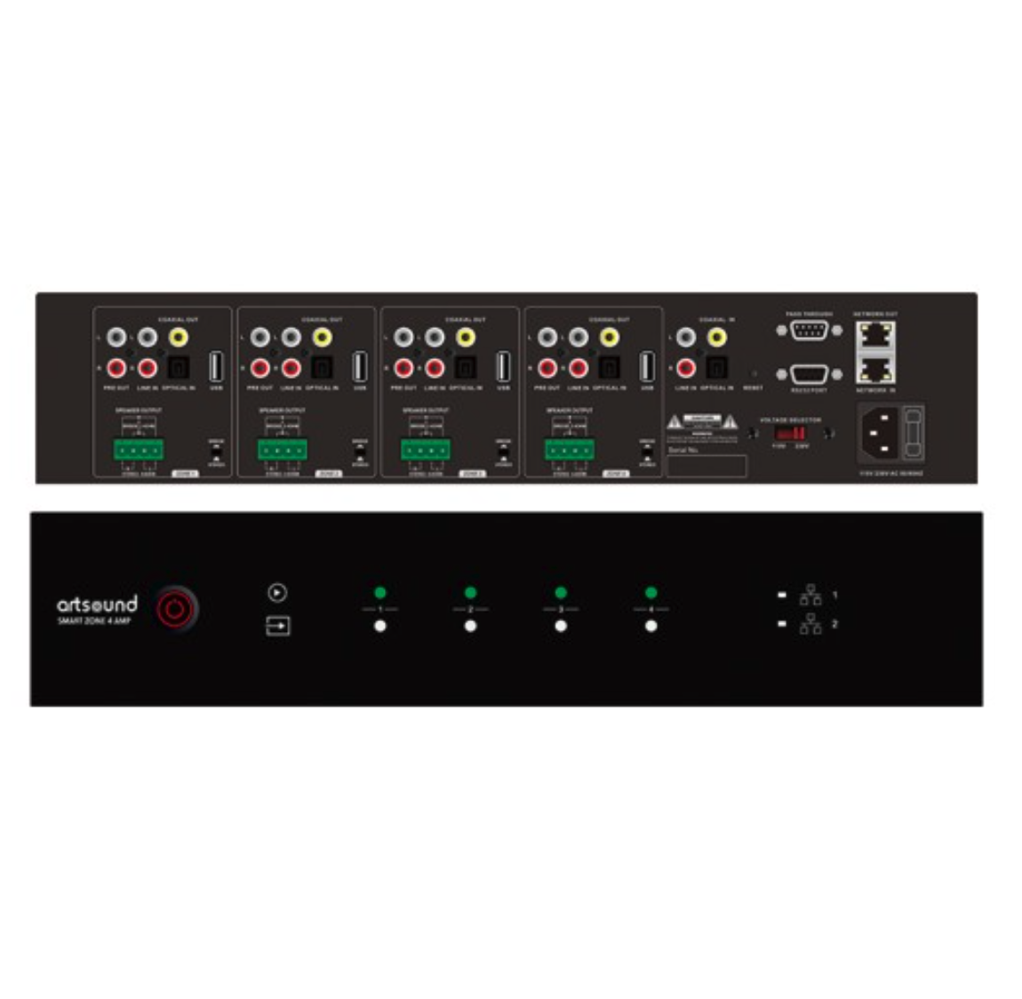 ARTSOUND SMARTZONE4AMP versterker ARTSOUND SMARTZONE4AMP versterker
