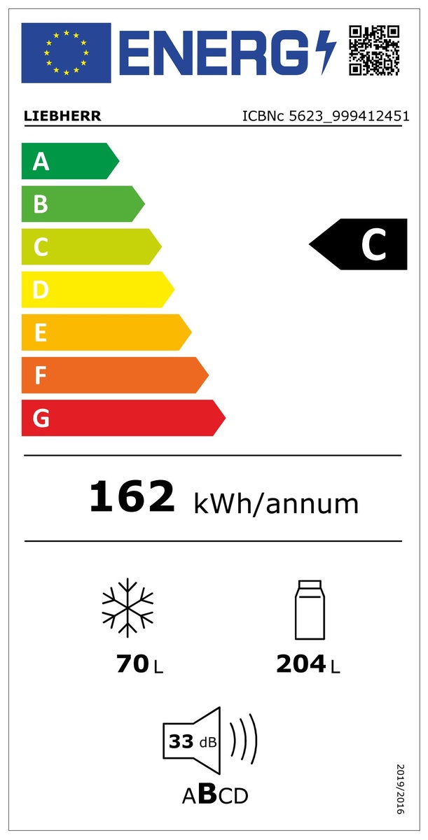 LIEBHERR ICBNC562320 koel-/vriescombinatie - 194cm LIEBHERR ICBNC562320 koel-/vriescombinatie - 194cm