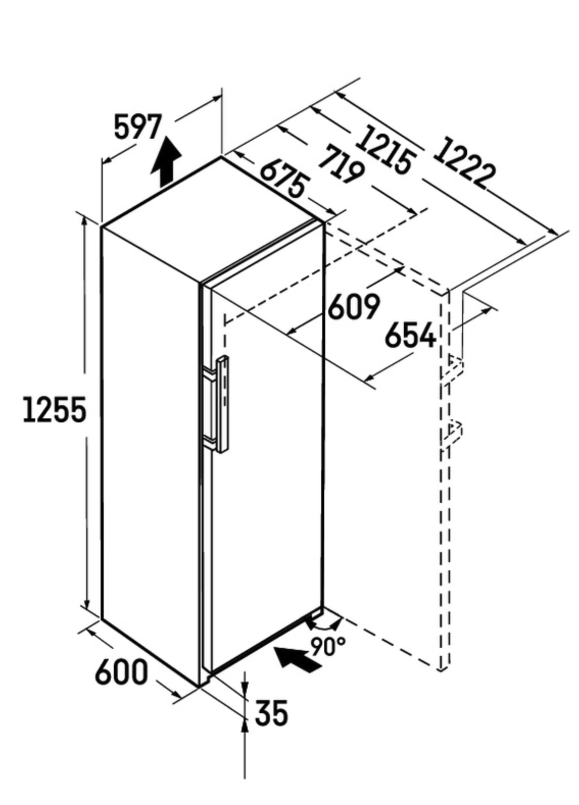 LIEBHERR FND423420 vrijstaande vriezer - 125cm