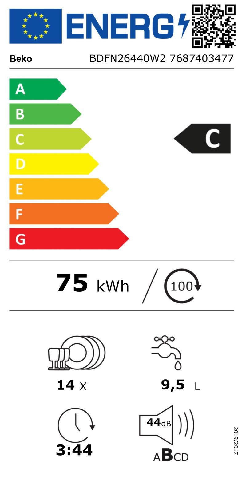 BEKO BDFN26440W2 vrijstaande vaatwasser