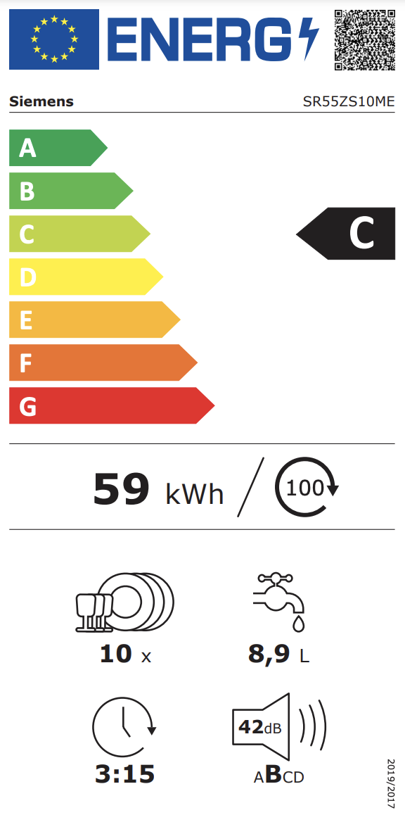 SIEMENS SR55ZS10ME IQ500 vaatwasser met bedieningspaneel SIEMENS SR55ZS10ME IQ500 vaatwasser met bedieningspaneel