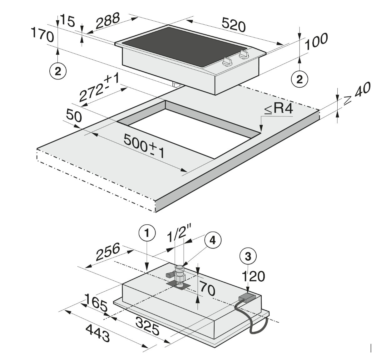 MIELE CS1312BG PROLINE grillplaat - domino MIELE CS1312BG PROLINE grillplaat - domino