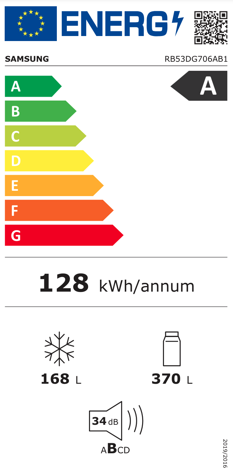SAMSUNG RB53DG706AB1EF vrijstaande koel-/vriescombinatie - 203cm SAMSUNG RB53DG706AB1EF vrijstaande koel-/vriescombinatie - 203cm