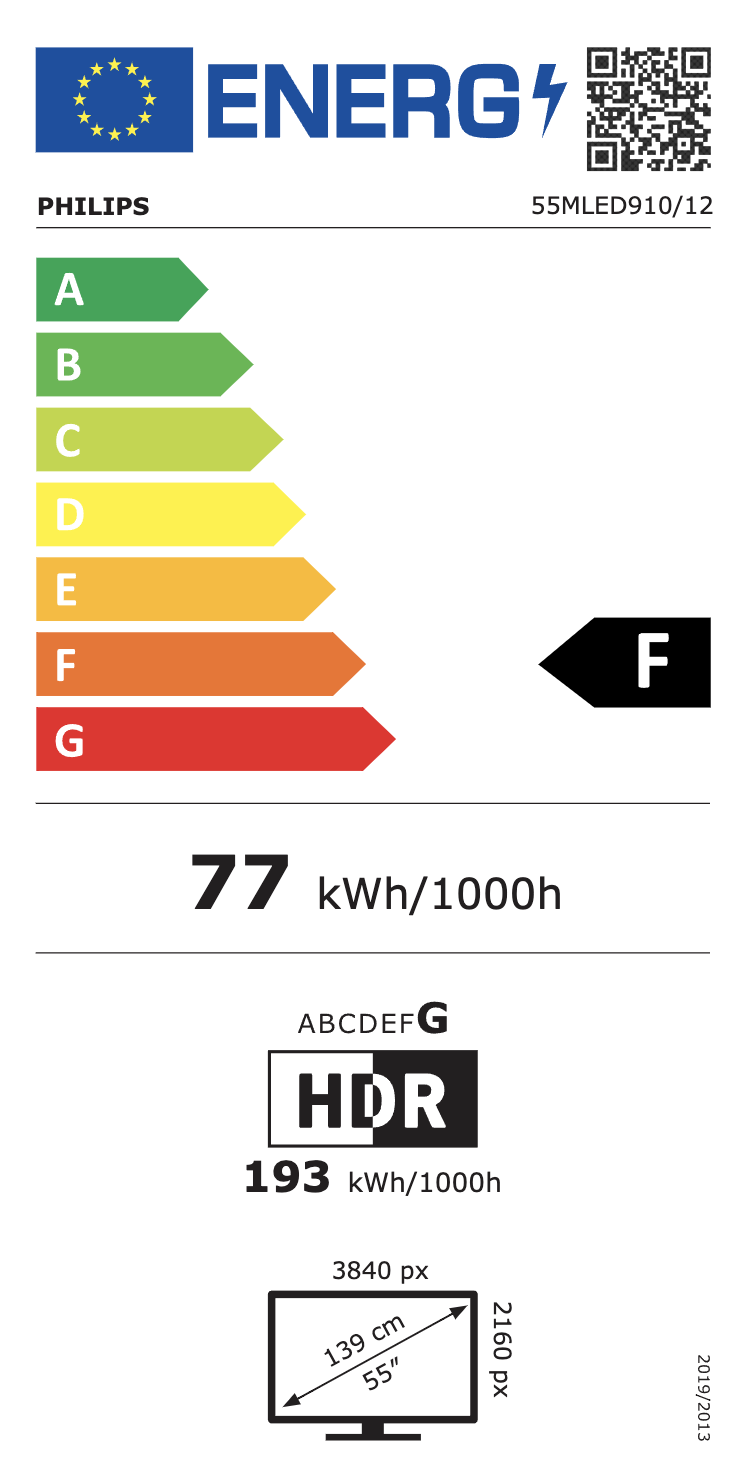 PHILIPS 55MLED910/12 televisie 4K UHD - 55''