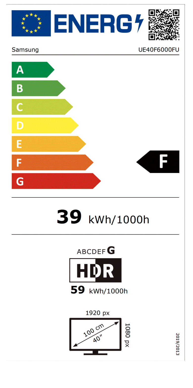 SAMSUNG UE40F6000FUXXN televisie Full HD - 40" SAMSUNG UE40F6000FUXXN televisie Full HD - 40"