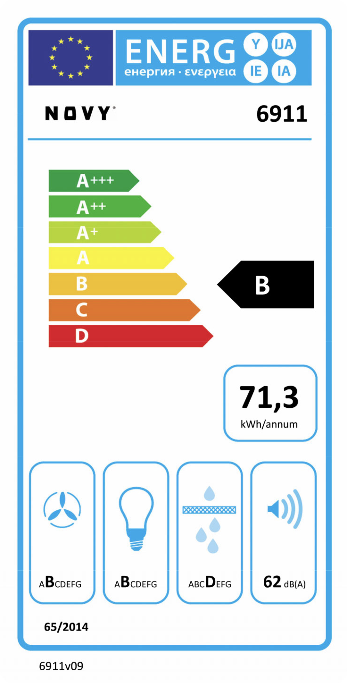 NOVY 6911 Pureline Pro Compact plafonddampkap - 90cm NOVY 6911 Pureline Pro Compact plafonddampkap - 90cm