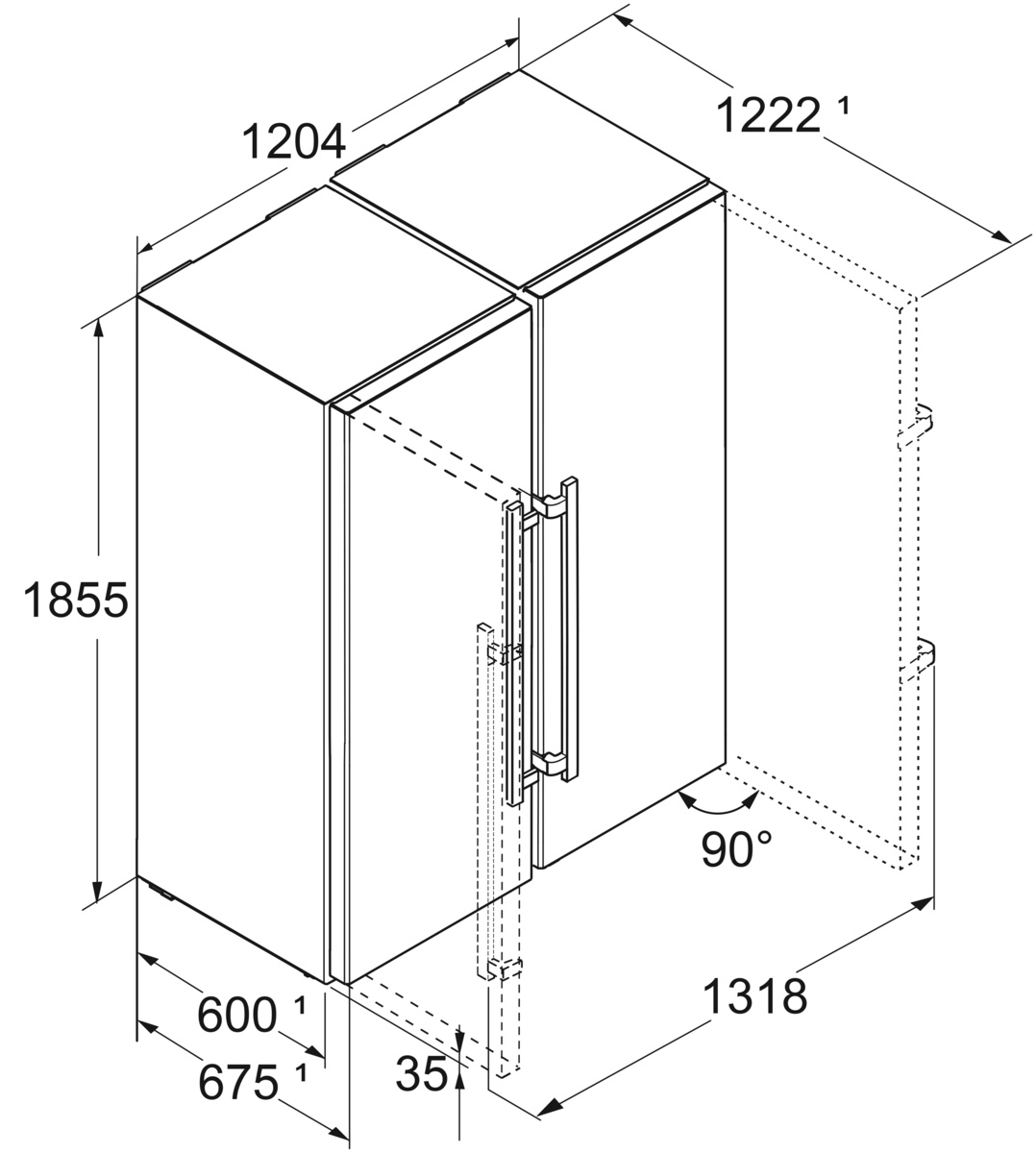 LIEBHERR XRFSD523022 side-by-side LIEBHERR XRFSD523022 side-by-side