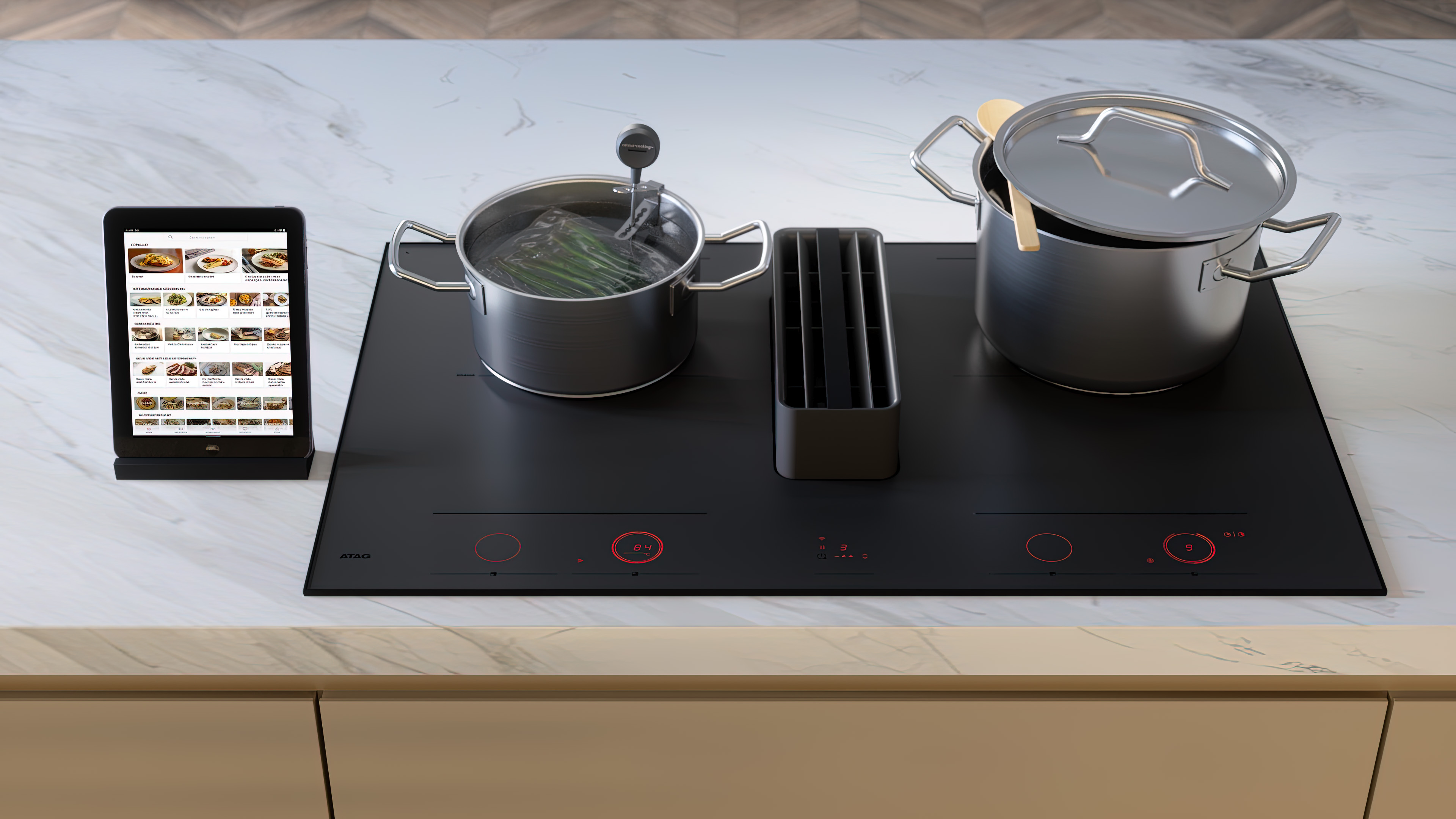 ATAG HIDD28472SVI kookplaat met afzuiging - 83cm ATAG HIDD28472SVI kookplaat met afzuiging - 83cm