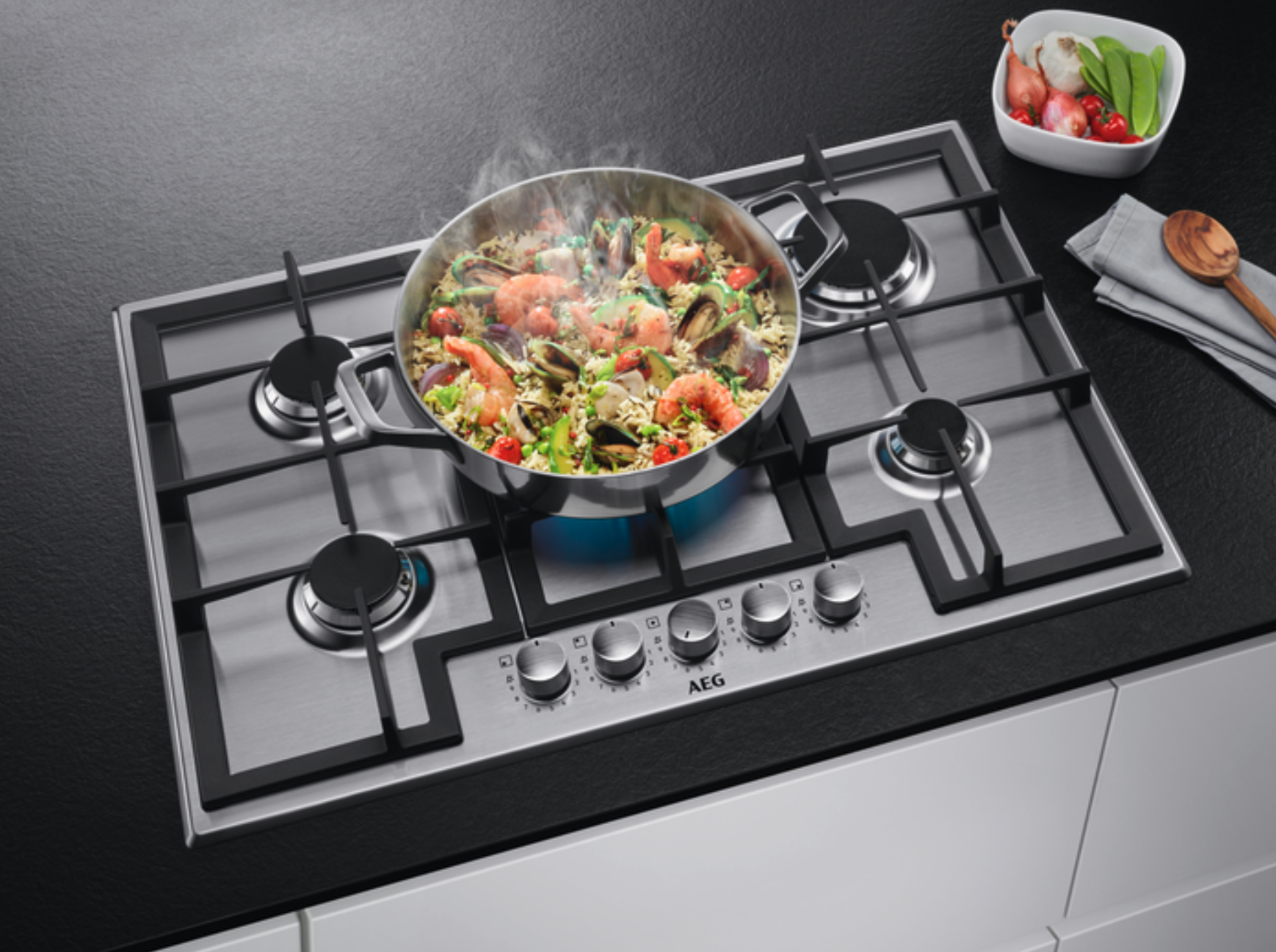 AEG HGB75520SM 6000 gaskookplaat - 75cm AEG HGB75520SM 6000 gaskookplaat - 75cm