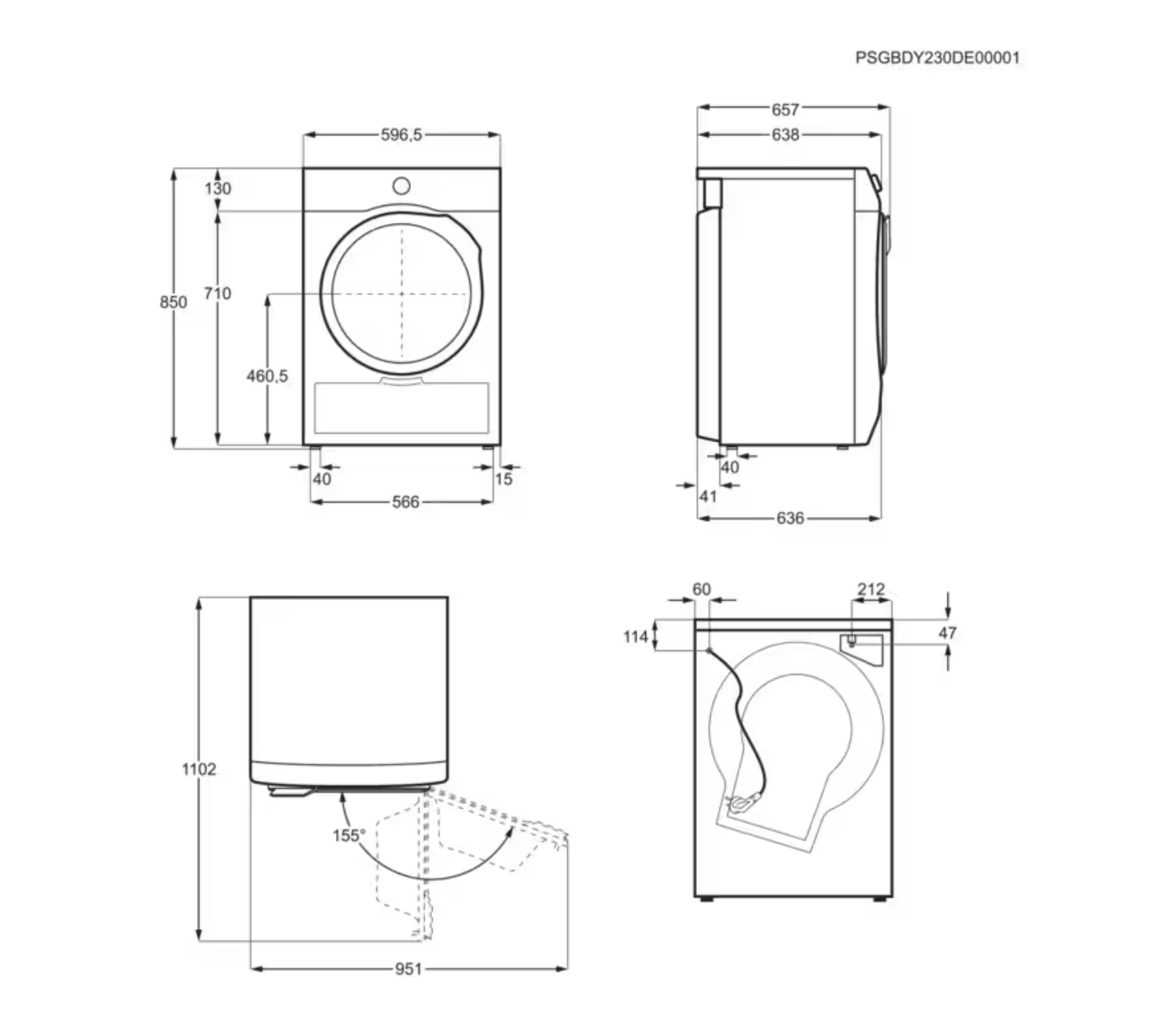 AEG TR98V64C droogkast