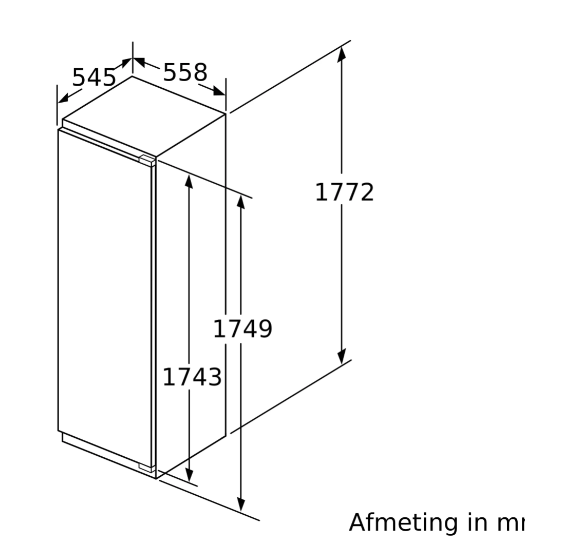 SIEMENS GI81NECE0 IQ500 inbouw vriezer - 178cm SIEMENS GI81NECE0 IQ500 inbouw vriezer - 178cm