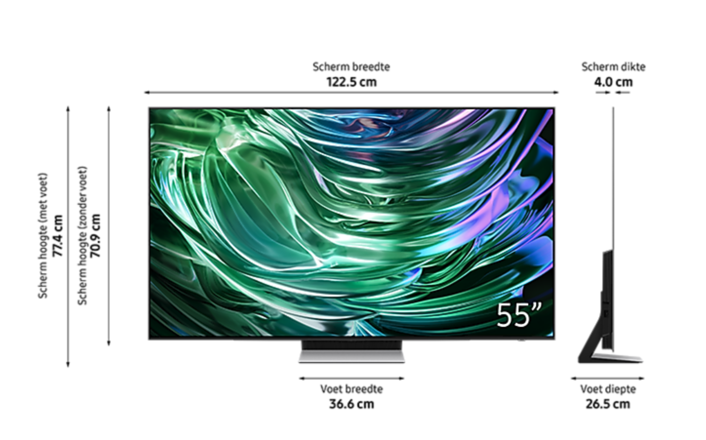 SAMSUNG QE55S93DAEXXN televisie 4K UHD - 55"