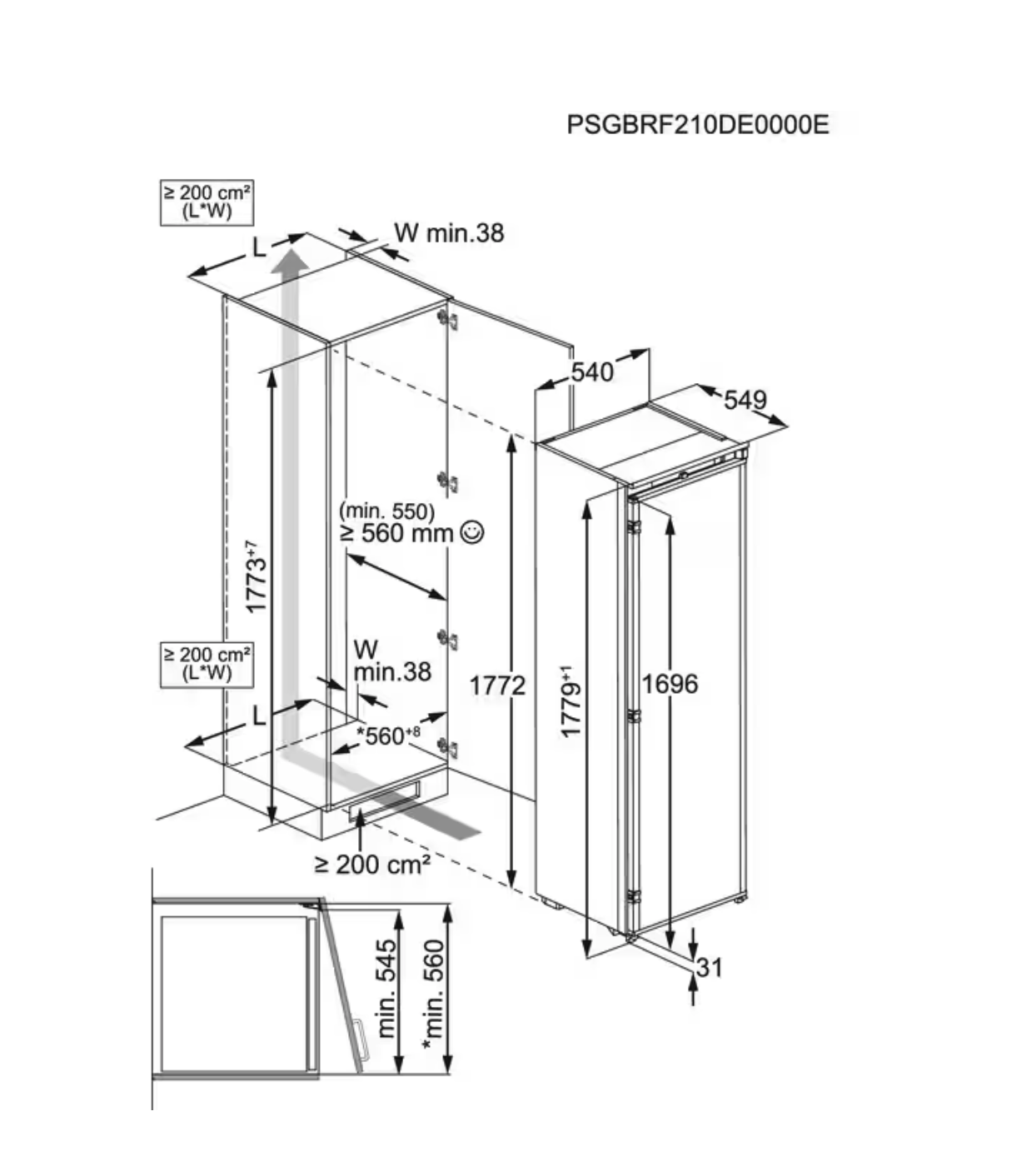 AEG TF6DS181ES 6000 koelkast met vriesvak  - 178cm AEG TF6DS181ES 6000 koelkast met vriesvak  - 178cm