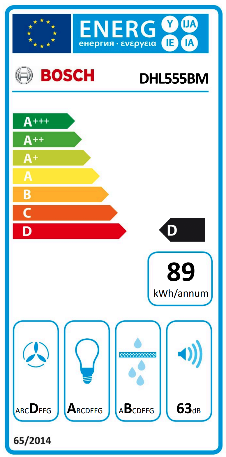 BOSCH DHL555BM inbouw dampkap - 53cm