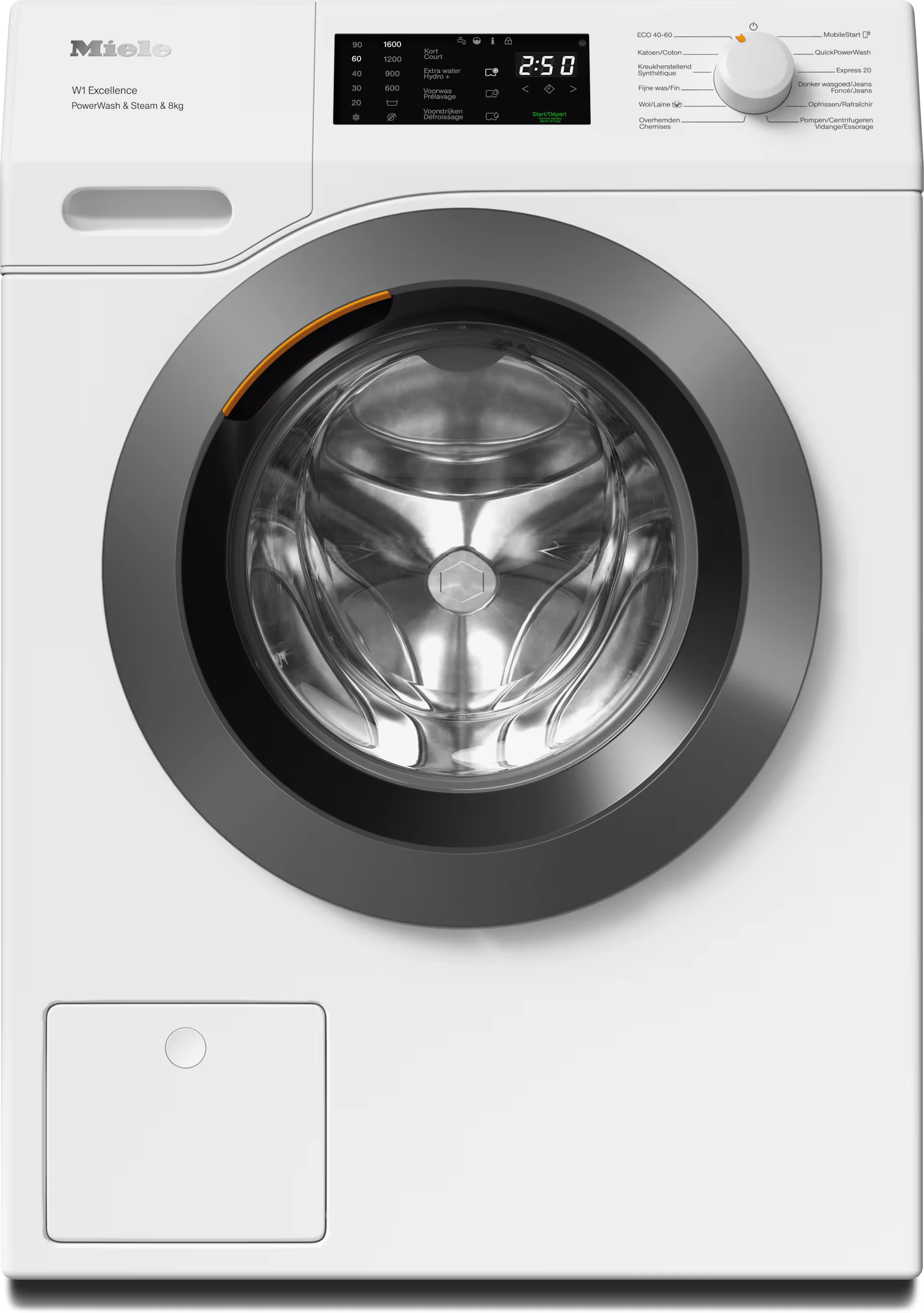 MIELE WEC395WPS CHROME EDITION wasmachine MIELE WEC395WPS CHROME EDITION wasmachine