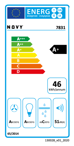 NOVY 7831 Vision headfree dampkap - 90cm NOVY 7831 Vision headfree dampkap - 90cm