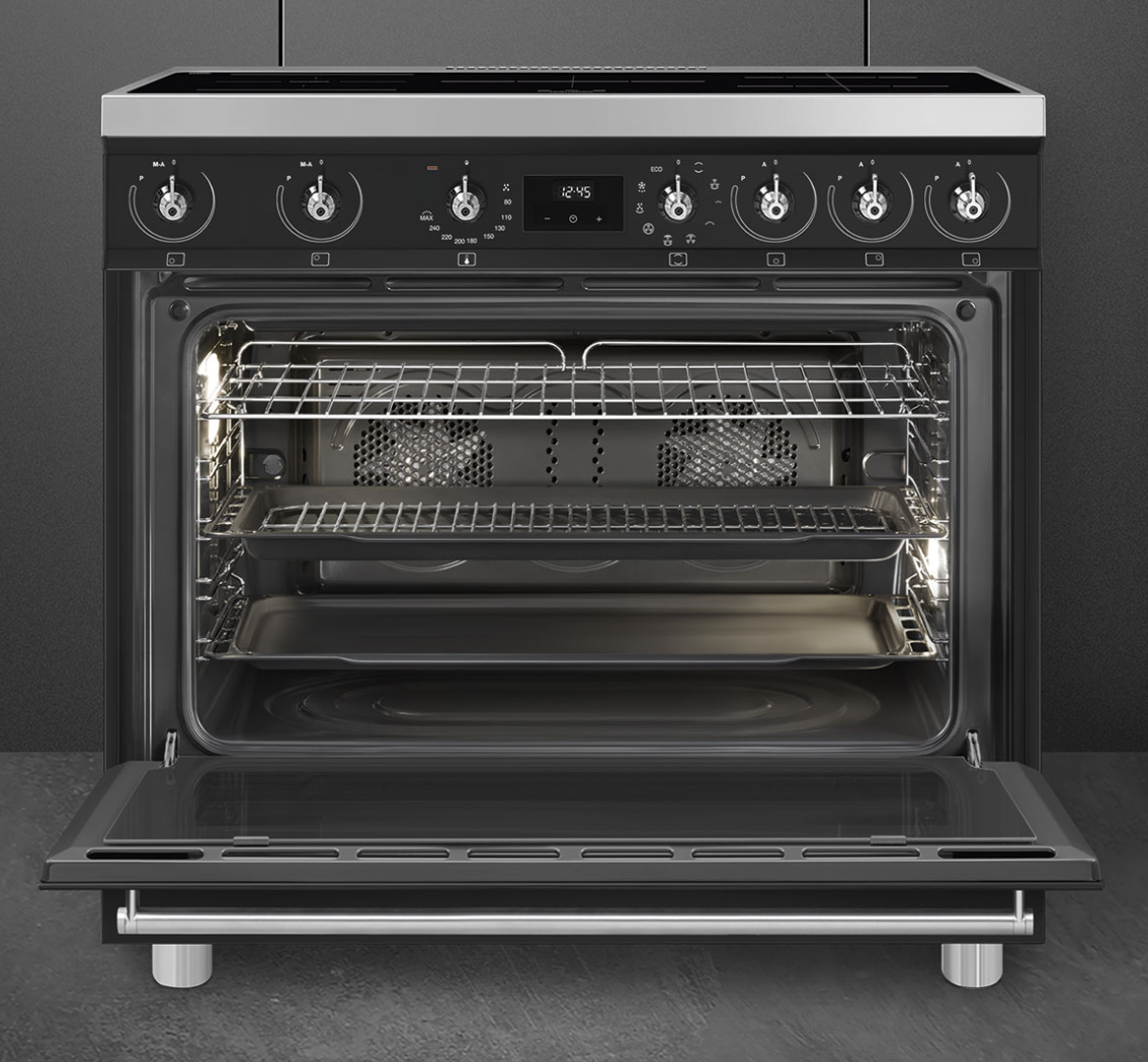 SMEG C9IMMB2 fornuis met inductie kookplaat - 90cm SMEG C9IMMB2 fornuis met inductie kookplaat - 90cm