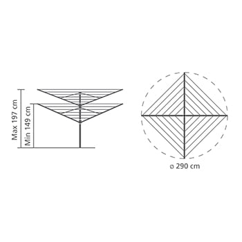 BRABANTIA 100246 droogmolen BRABANTIA 100246 droogmolen