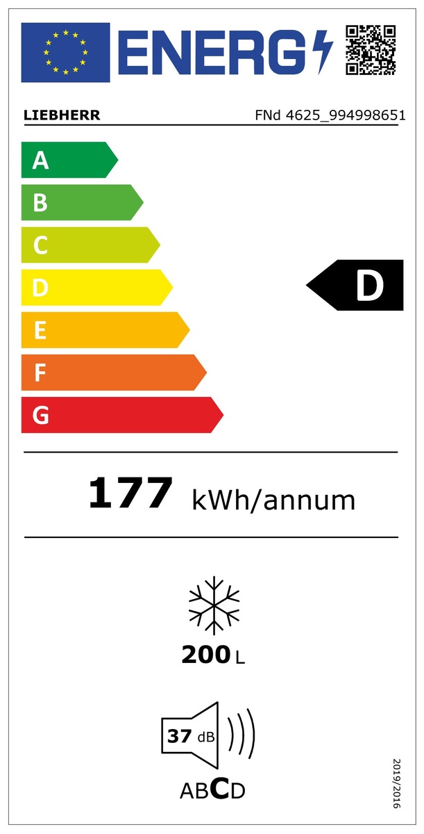 LIEBHERR FND462522 vrijstaande vriezer LIEBHERR FND462522 vrijstaande vriezer