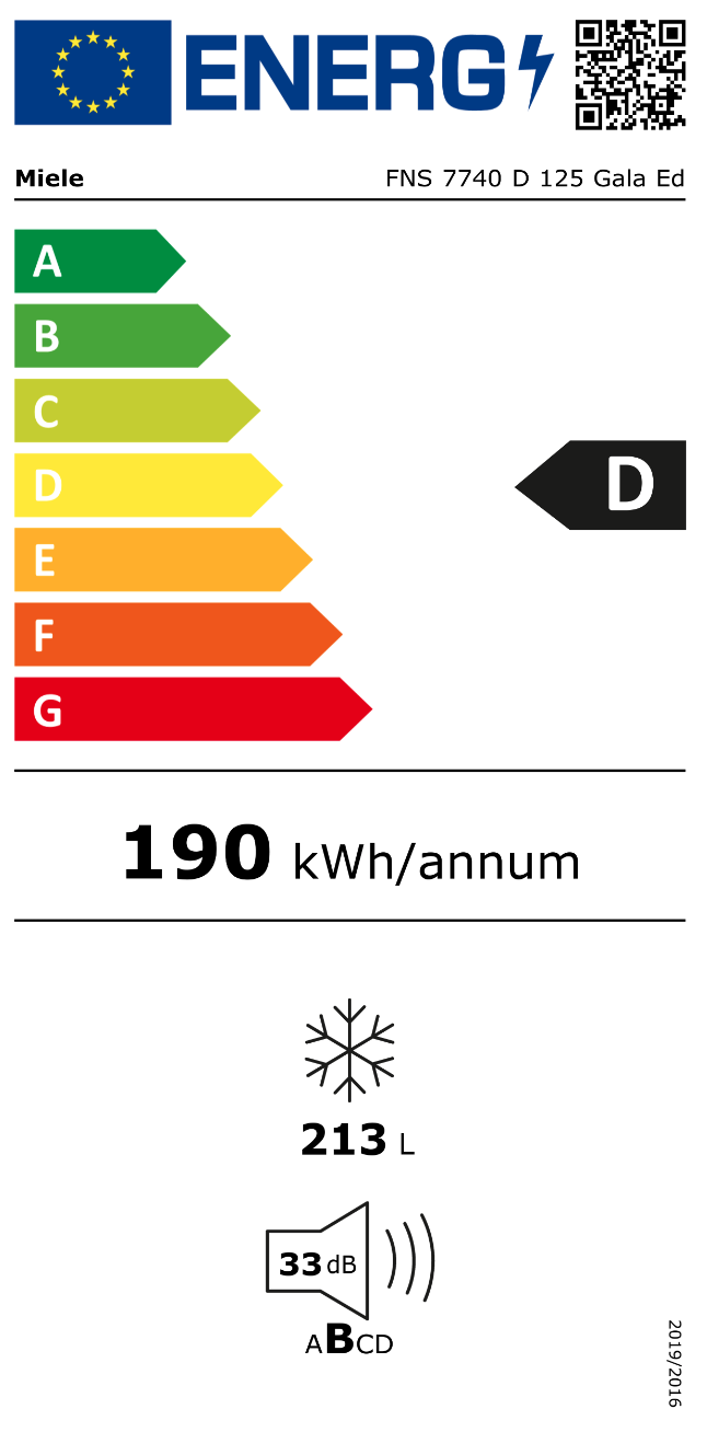 MIELE FNS7740D125GALAEDITION 125 GALA EDITION inbouw vriezer - 177cm MIELE FNS7740D125GALAEDITION 125 GALA EDITION inbouw vriezer - 177cm